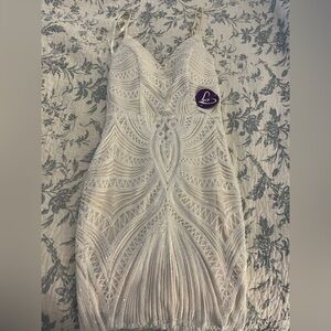 Windsor Cream Sleeveless Sweetheart Mini Dress - NWT